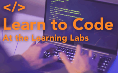 Hands typing on laptop, learn coding at labs.