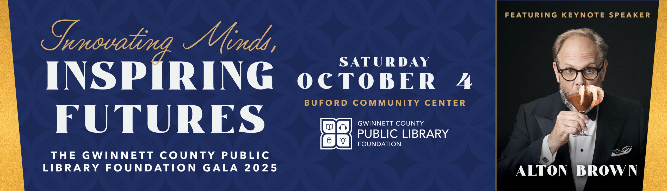 Gwinnett Library Gala 2025 featuring keynote speaker.