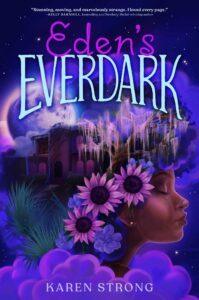 edens everdark by karen strong 199x300 Eden's Everdark book cover with dreamy purple landscape
