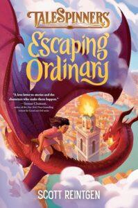 escaping ordinary 199x300 Book cover: Escaping Ordinary with dragon and tower.