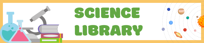 Science Library with books, microscope, and planets.