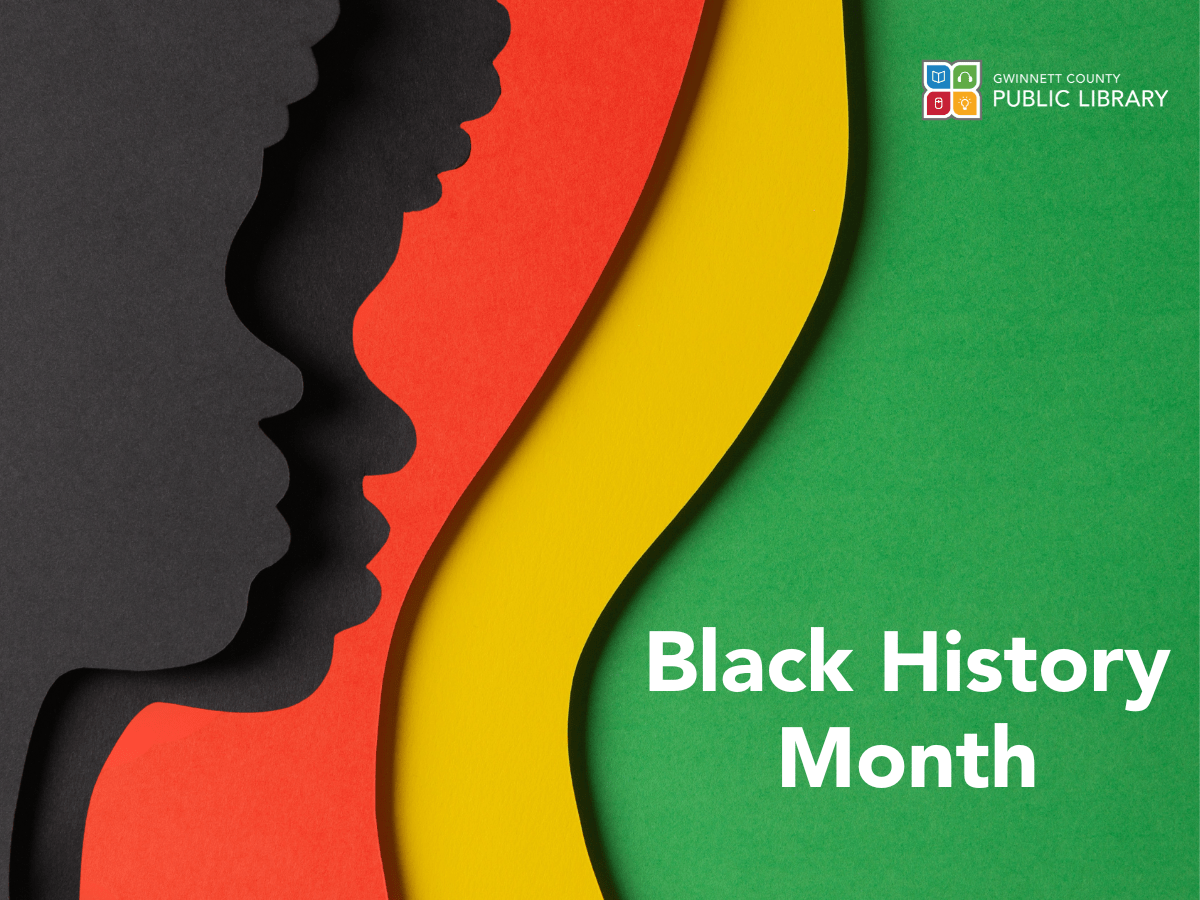 Black History Month colorful paper silhouettes