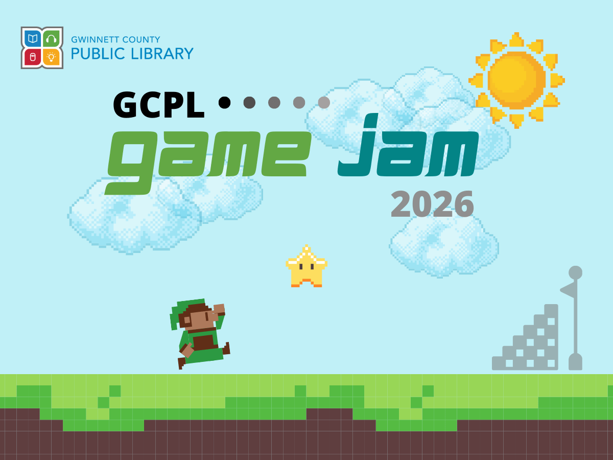 Gwinnett Library Game Jam 2026 event graphic