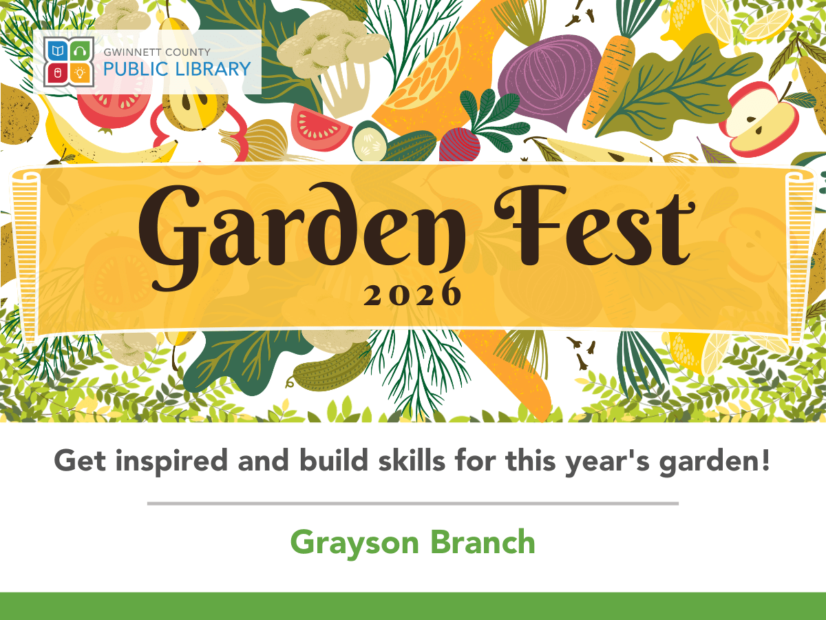 Gwinnett County Public Library Garden Fest 2026 poster