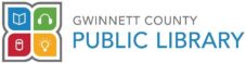 Gwinnett County Public Library logo with colorful service icons